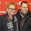 Sir Elton John (l) und sein Partner David Furnish sind angeblich Väter geworden., dpa