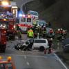 Schwerer Verkehrsunfall auf der Ostumgehung Nördlingen mit vier beteiligten Fahrzeugen.  