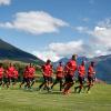 Trainieren vor Traumkulisse: Der FC Augsburg beim Trainingslager in Südtirol.