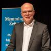 Podiumsdiskussion zur Bürgermeisterwahl in der Mehrzweckhalle in Hawangen. Ulrich Ommer