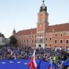 Pro-europäische Proteste in der polnischen Hauptstadt Warschau. Die Stimmung zwischen der EU und Polen ist angespannt. 	