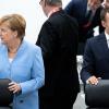 Bundeskanzlerin Angela Merkel (CDU) und Emmanuel Macron, Präsident von Frankreich.