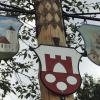 Vor 50 Jahren erhielt Münster ein eigenes Wappen, welches auch den Maibaum ziert. Es zeigt in der oberen Hälfte ein rotes gezinntes Burgtor und unten drei silberne Kugeln.