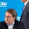CSU-Verkehrsminister Andreas Scheuer, CSU-Landesgruppenchef Alexander Dobrindt: „Eine bittere Entscheidung.“ 	