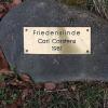 Anlässlich der Wanderung von Bundespräsident Karl Carsten 1981 im Bereich von Waldheim wurde eine Friedenslinde gepflanzt. Daran erinnert dieses Hinweisschild an der Linde.
