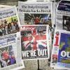 "Wir sind draußen": Britische Zeitungen vom Freitag in London. Jetzt ist der Schock groß.