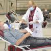 Das Interesse am Blutspenden ist im Landkreis Donau-Ries trotz Corona ungebrochen, wie hier beim jüngsten Termin in der Stauferhalle in Donauwörth.  	
