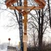 Ein neues Kreuz in Vöhringen als Zeichen des Glaubens. Es ist 4,40 Meter hoch und 2 Meter breit. Der Korpus Christi ist 1,20 Meter hoch. 