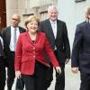 Bundeskanzlerin Merkel und Bayerns Ministerpräsident Seehofer nach der dritten Runde der Sondierungsgespräche.