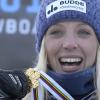 Freude bei Isabella Laböck. Sie gewann bei der Snowboard-WM Gold.
