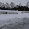 Schneemassen auf den Fußballplätzen. Am Wochenende geht nichts.