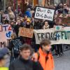Klimaaktivismus ist auch in Würzburg und der Region angekommen. Verschiedene Bewegungen machen mit Aktionen auf den Klimawandel aufmerksam - wie hier im Jahr 2020 in der Würzburger Innenstadt.