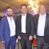 Gratulation: Donauwörths Oberbürgermeister Jürgen Sorré (rechts) beglückwünschte Victor (links) und Nicolai Lebedew und zur positiven Entwicklung der Firmengruppe. 