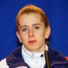 Die US-amerikanische Eiskunstläuferin Tonya Harding im Februar 1994, sieben Wochen nach dem Attentat auf ihre Konkurrentin Nancy Kerrigan. 