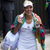 Angelique Kerber freut sich nach ihrem Sieg gegen Venus Williams in Wimbledon.