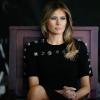 US-First-Lady Melania Trump verfolgt im Mai 2017 eine Rede ihres Mannes.