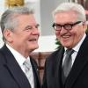 Vorgänger und Nachfolger? SPD-Chef Gabriel schlägt Frank-Walter Steinmeier (rechts) als Nachfolger von Bundespräsident Joachim Gauck (links) vor.