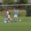 Der FC Bad Wörishofen (hellblaue Hemden) musste sich dem FC Buchloe (weißes Trikot) in der zweiten Pokalrunde mit 0:4 geschlagen geben. 