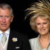 Ein sichtlich glückliches Paar: Kronprinz Charles und Camilla am Tag ihrer Hochzeit in Windsor im April 2005.  	