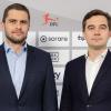 Die beiden DFL-Geschäftsführer Marc Lenz (l.) und Steffen Merkel haben den Investorendeal auf den Weg gebracht.