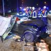 Mit diesem Auto krachte ein 29-Jähriger Samstagnacht gegen eine Schrankenanlage vor dem Westringtunnel in Ulm.