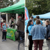 Grüne und AfD warben mit Infoständen in Augsburg um Unterstützung für ihre Politik.