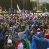 Eine Demonstration in Minsk am 27. September. 