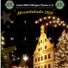 Das Gundelfinger Rathaus im vorweihnachtlichen Lichterglanz ist dieses Mal auf dem Kalender der Lions Dillingen zu sehen.  	