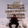 Michael Lämmle auf dem Kilimandscharo.  	
