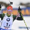 Als Schlussläuferin führte Laura Dahlmeier die deutsche Staffel zum Sieg in Hochfilzen. 	