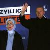 Der türkische Präsiident Recep Tayyip Erdogan und seine Frau Emine in der Wahlnacht.