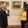 Bundeskanzlerin Angela Merkel wird von Joe Biden, Präsident der USA, im Weißen Haus begrüßt.