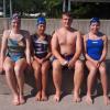 Hanna Reiß, Xenia Trauter, Gabriel Pyka und Hannah Söllner (von links) vom TSV Schwabmünchen überzeugten beim Schwimmfest in Stuttgart.