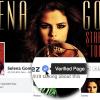 Aussschnitt des Facebook-Profils der US-Schauspielerin Selena Gomez. Der Haken bestätigt die Echtheit des Profils.