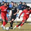 Daniel Biermann (links) und Marc Sodji vom TSV Rain im Zusammenspiel, danach fiel das Tor zum 2:2.