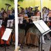 Die Musikkapellen aus Laugna und Zusamaltheim ließen bei der Serenade auch gemeinsam Stücke hören. Die Musiker erhielten viel Beifall. 	