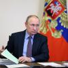 Wladimir Putin, Präsident von Russland, bei einem Treffen per Videokonferenz.