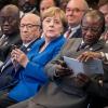 Afrika wird in Hamburg erstmals ein Schwerpunktthema eines G20-Gipfels sein. Kanzlerin Angela Merkel hier beim G20 Afrika-Partnerschaftskonferenz im Gasometer in Berlin.