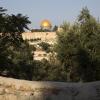 Der Felsendom auf dem Tempelberg im südöstlichen Teil der Altstadt Jerusalems.