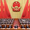 Die Vorsitzenden der Kommunistischen Partei Chinas bei der ersten Sitzung der Jahrestagung des chinesischen Volkskongresses.