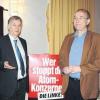 Linke-Kreisvorsitzender Manfred Seel (links) und Raimund Kamm. 
