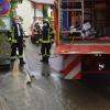 Starkregen in Wertingen Häuser überflutet Keller vollgelaufen dramatische Szenen Feuerwehren vor Ort