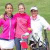 Zeigten bei der bayerischen Meisterschaft im Golf in Tegernbach ihr Können: (von links) Maya-Sophie Lindner, Magdalena Maier und Sophia Ratberger.
