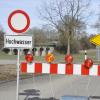 Die Unterführung nach Auchsesheim  wurde am Freitag gesperrt. 