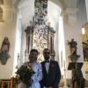 Lisa und Berni McQueen haben sich in St. Peter in Augsburg das kirchliche Ja-Wort gegeben.