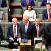 Scott Morrison, Premierminister von Australien, gibt im Parlament eine Erklärung ab und entschuldigt sich offiziell bei Opfern von sexuellem Kindesmissbrauch.