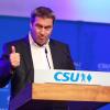 "Sie können es nicht": Markus Söder sprach beim CSU-Bezirksparteitag in Augsburg und griff die Ampelparteien an.