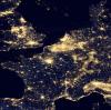 Europa hell erleuchtet: In Deutschland nimmt die künstliche Beleuchtung laut einer Studie zu.