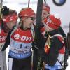 Sie können es doch: Vanessa Hinz, Franziska Preuß, Luise Kummer und Franziska Hildebrand (v.l.) haben das vergangene Staffelrennen gewonnen.