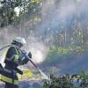 Zu mehr als 30 Einsätzen rückte die Hollenbacher Feuerwehr im vergangenen Jahr aus. Einer davon war ein Waldbrand nahe des Pöttmeser Ortsteils Schnellmannskreuth. 